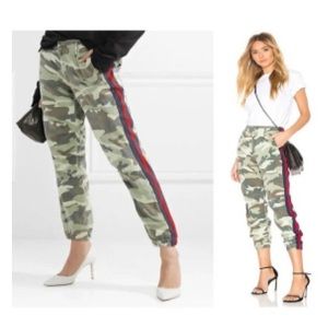Mother Camo Pants with Stripe